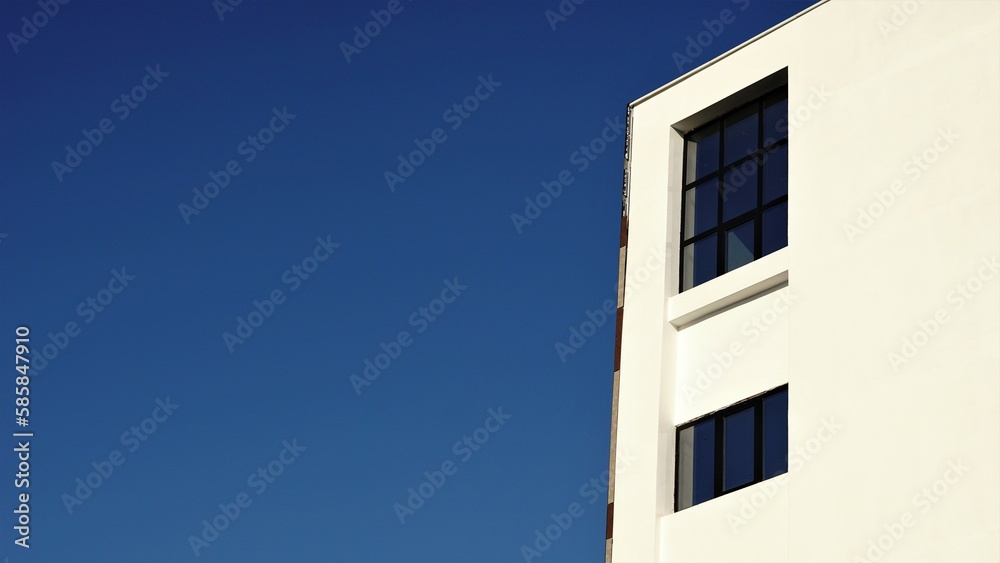 facade with window against the sky facade with window against the sky