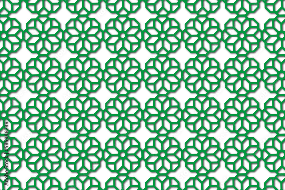 Ramadan Kareem, Arabic pattern background. Islamic ornament geometric 3d shape texture, vector, abstract background. 