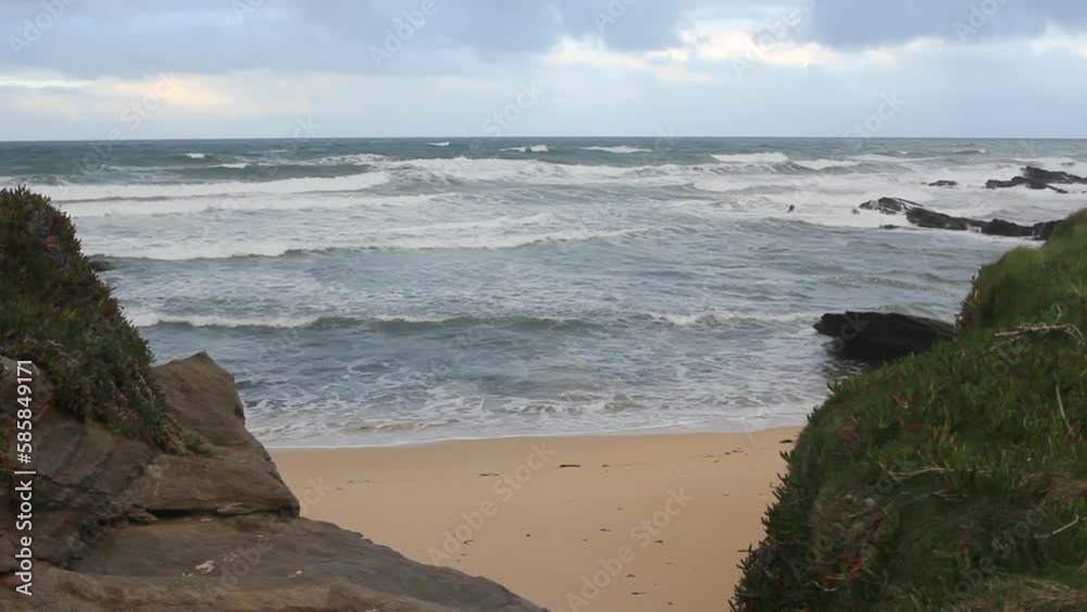 tiny beach in the Cantabrian sea, in Foz, Galicia tiny beach in the Cantabrian sea, in Foz, Galicia