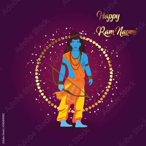 Lord Rama, RamNavami Greeting Card Design