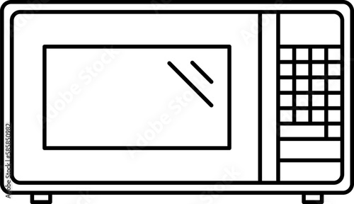 Microwave oven icon. Simple line Microwave Oven icon for templates  web design and infographics