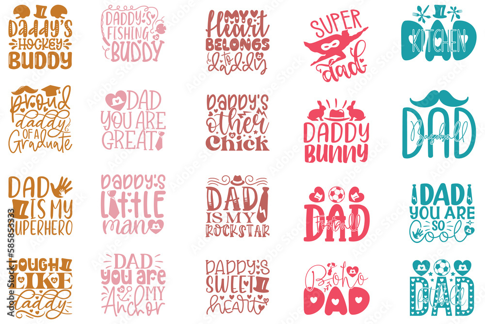 Boho Retro Style Dad Quotes T-shirt And SVG Design Bundle. Dad SVG Quotes T shirt Design Bundle, Vector EPS Editable Files, Can You Download This File.