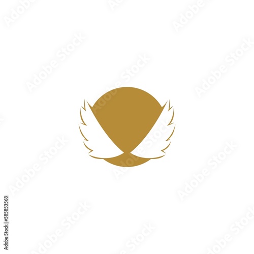 Wings icon. Wing logo isolated on white background