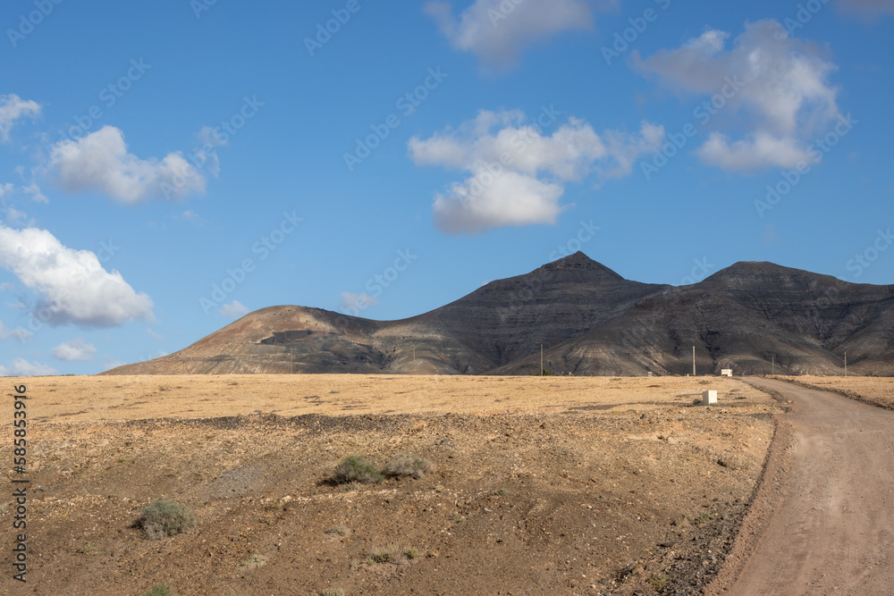 Road to the mountains, Fuerteventura, Spain