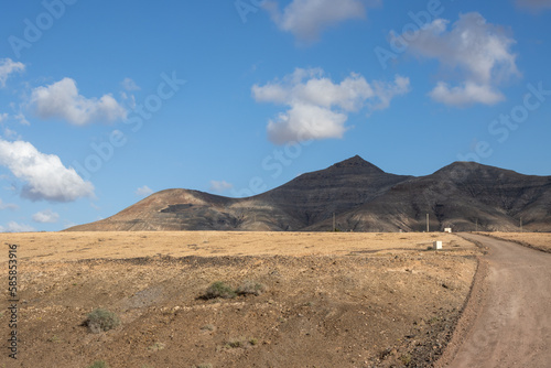 Road to the mountains  Fuerteventura  Spain