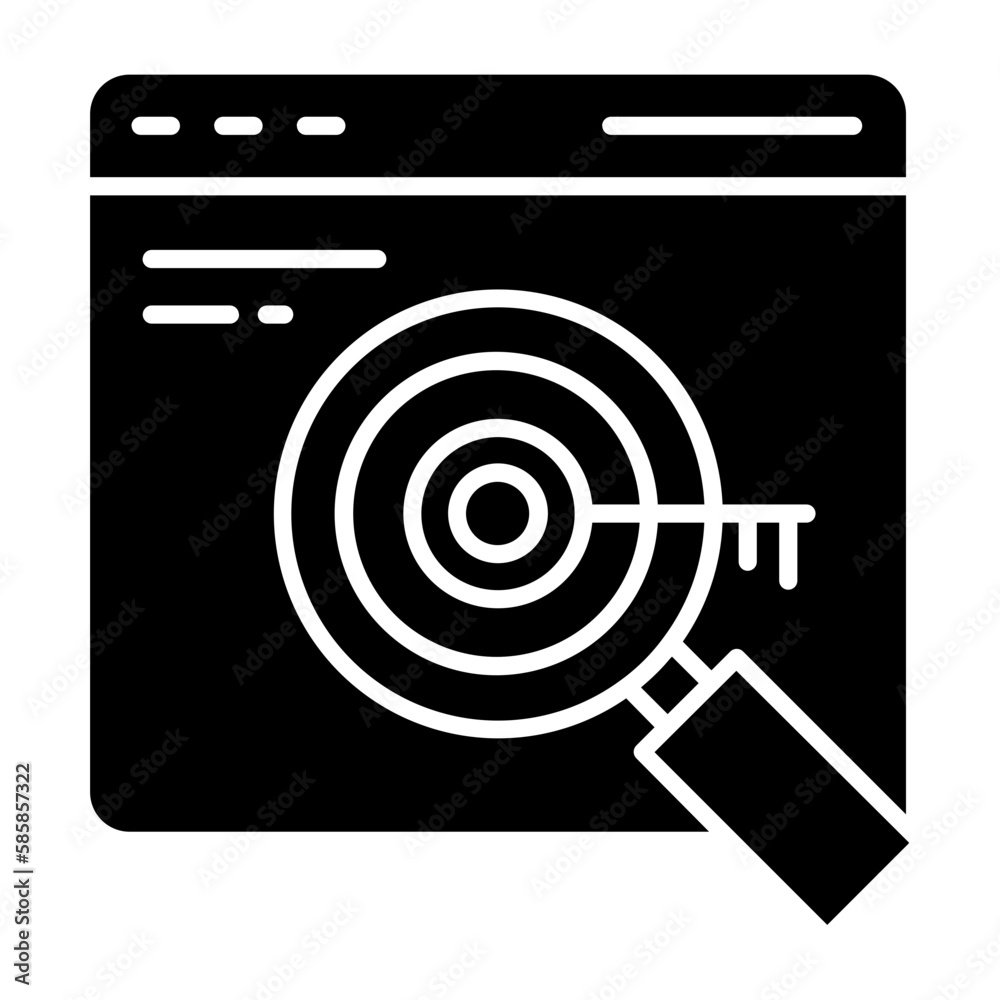 Keyword Research Glyph Icon Keyword Research Glyph Icon
