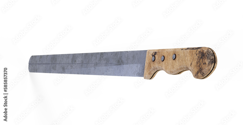 Steel Kitchen Chef Knife. 3d Rendering Steel Kitchen Chef Knife. 3d Rendering