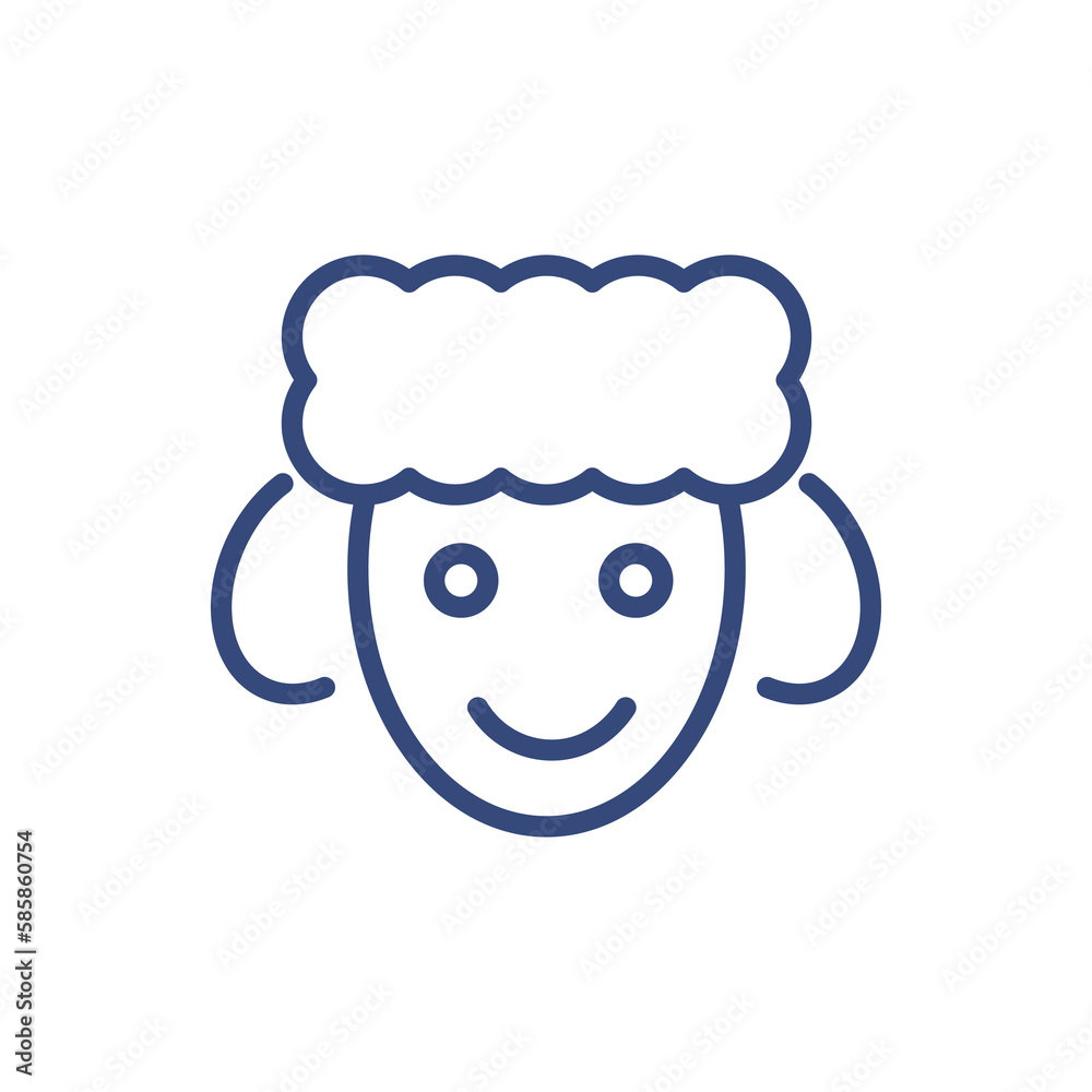 sheep icon. Thin line sheep icon from happy easter collection. Outline vector isolated on white background. Editable sheep symbol can be used web and mobile sheep icon. Thin line sheep icon from happy easter collection. Outline vector isolated on white background. Editable sheep symbol can be used web and mobile