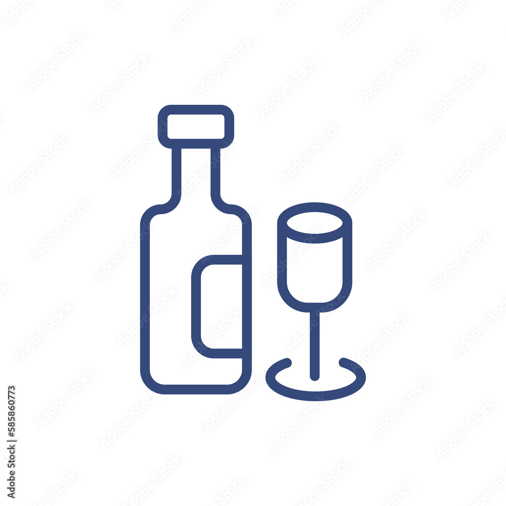 wine icon. Thin line wine icon from happy easter collection. Outline vector isolated on white background. Editable wine symbol can be used web and mobile wine icon. Thin line wine icon from happy easter collection. Outline vector isolated on white background. Editable wine symbol can be used web and mobile