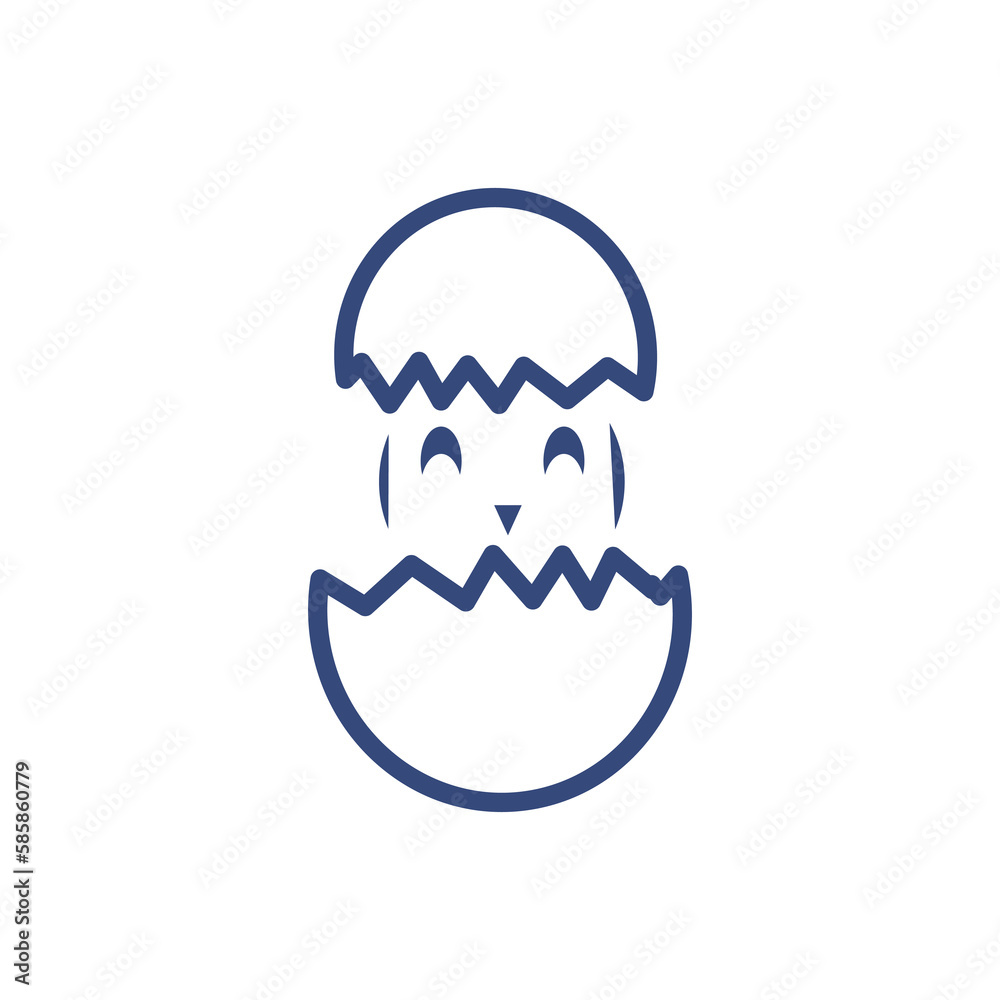 hatch icon. Thin line hatch icon from happy easter collection. Outline vector isolated on white background. Editable hatch symbol can be used web and mobile hatch icon. Thin line hatch icon from happy easter collection. Outline vector isolated on white background. Editable hatch symbol can be used web and mobile