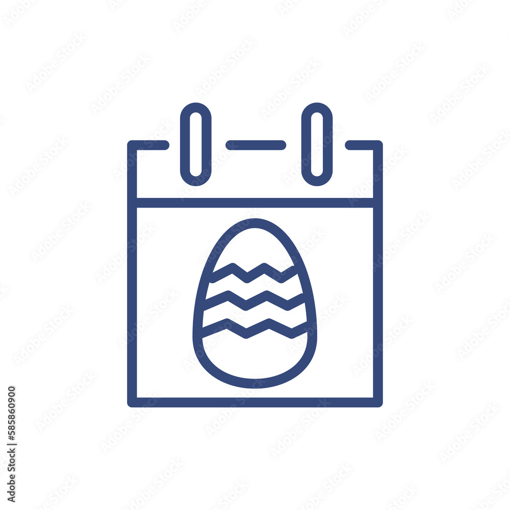 easter calendar icon. Thin line easter calendar icon from happy easter collection. Outline vector isolated on white background. Editable easter calendar symbol can be used web and mobile easter calendar icon. Thin line easter calendar icon from happy easter collection. Outline vector isolated on white background. Editable easter calendar symbol can be used web and mobile