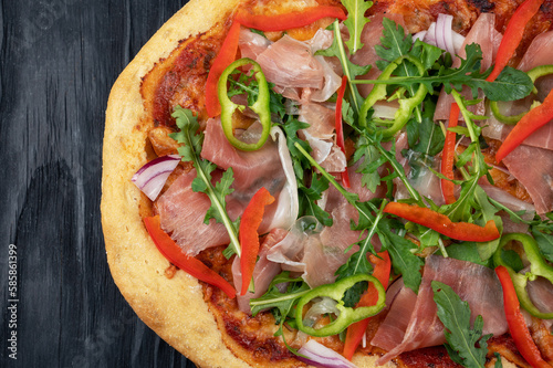 Italian Pizza on plate with...