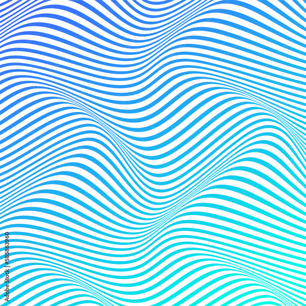 ILLUSTRATION ABSTRACT COLORFUL BLUE GRADIENT WAVY LINES PATTERN BACKGROUND. COVER DESIGN ILLUSTRATION ABSTRACT COLORFUL BLUE GRADIENT WAVY LINES PATTERN BACKGROUND. COVER DESIGN