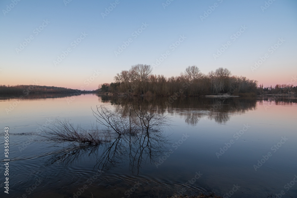 sunrise over the lake