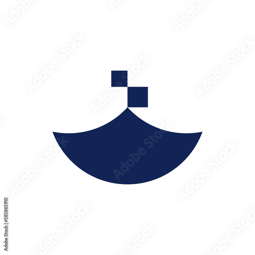 ABSTRACT WAVE TECHNOLOGY MODERN MINIMALIST LOGO DESIGN