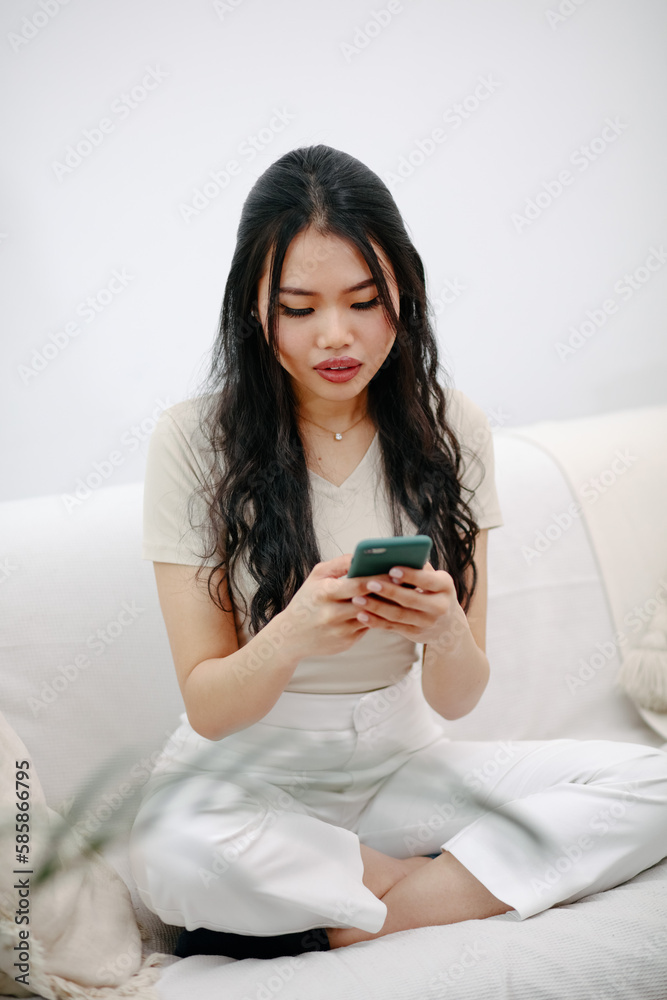 Portrait Of A Young Woman Drinking Coffee Or Tea At Home. Portrait Of A Young Woman Drinking Coffee Or Tea At Home.