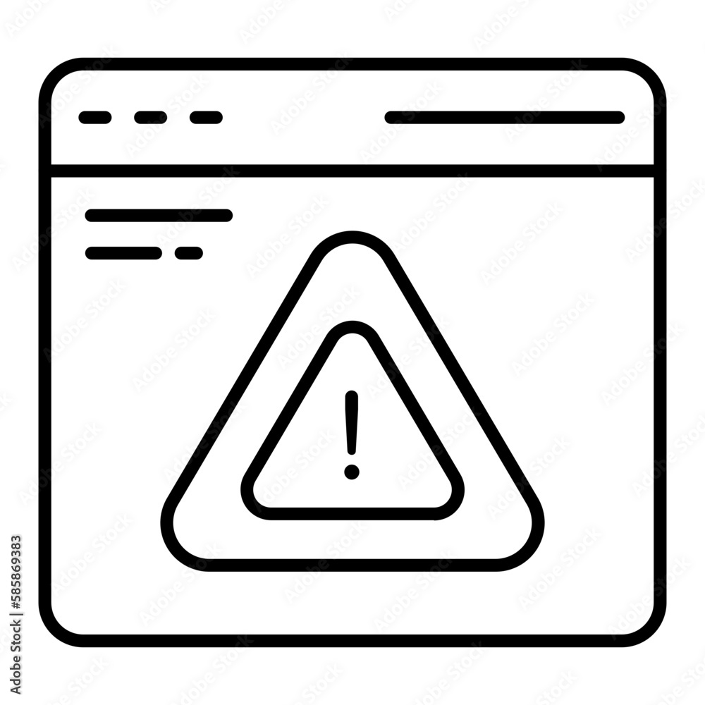 Warning Message Outline Icon Warning Message Outline Icon