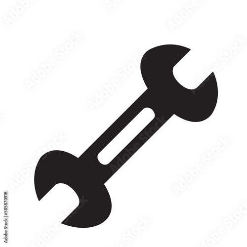 Icono de llave. Vector. Concepto: reparación y servicio