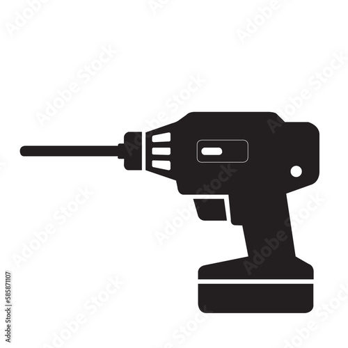 Icono de taladro. Vector
