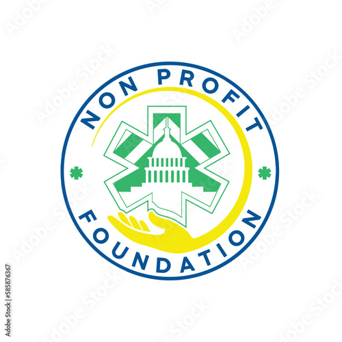 Non profit logo design with holy mosque 