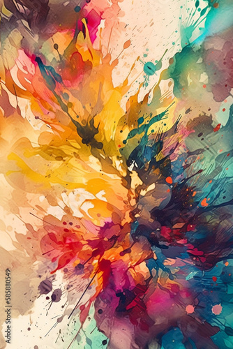 abstract watercolor background with watercolor splashes