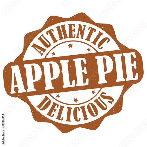Apple pie label or stamp