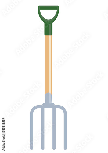 Pitchfork vector illustration, gardening tool