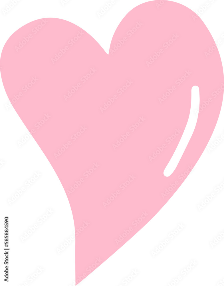 Pink heart, vector shape