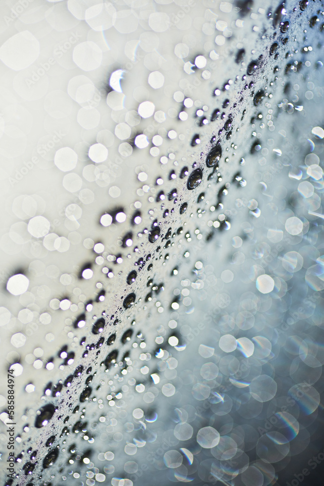 Fototapeta premium Water on windshield