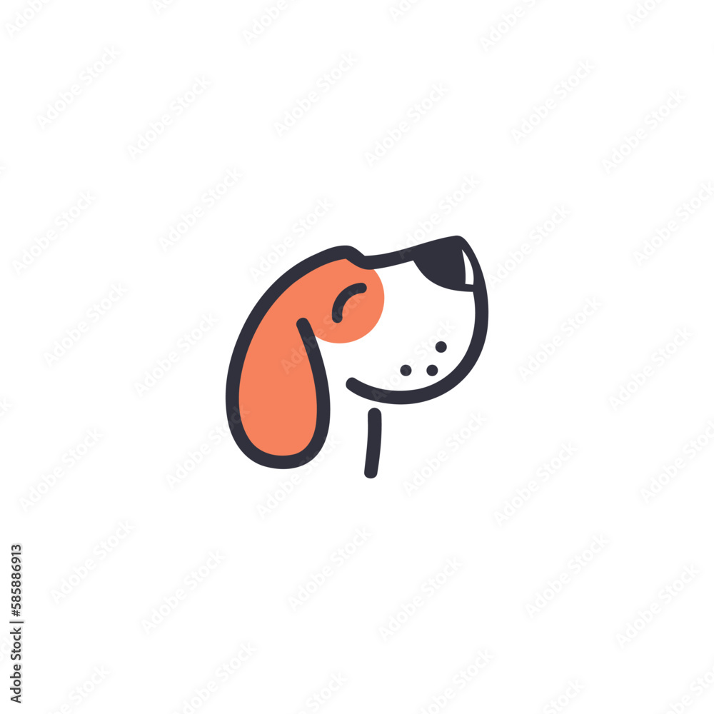 Obraz premium modern creative dog logo designs