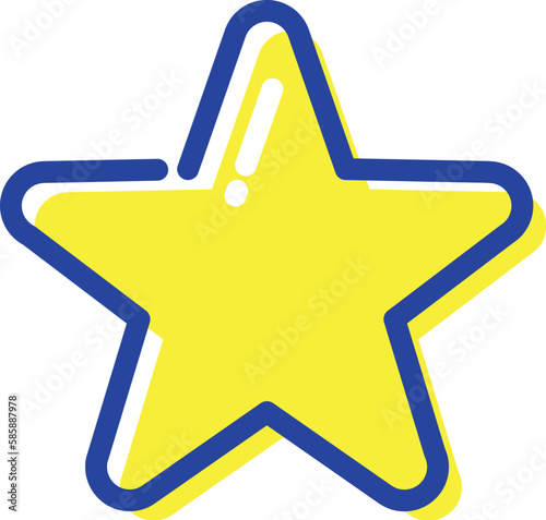 Vector linear star icon