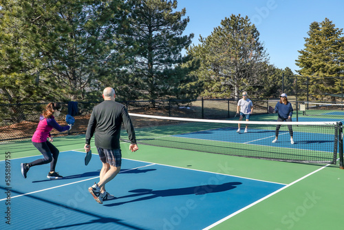 Net Approach in a Doubles Game of Pickleball