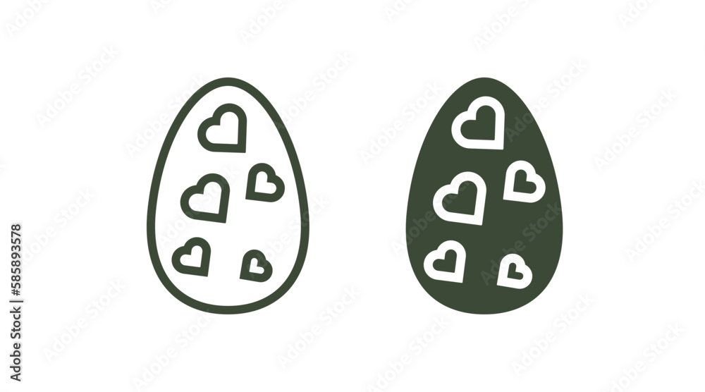 easter egg icon. Thin line and filled easter egg icon from easter collection. Outline and Glyph vector isolated on white background. Editable easter egg symbol can be used web and mobile easter egg icon. Thin line and filled easter egg icon from easter collection. Outline and Glyph vector isolated on white background. Editable easter egg symbol can be used web and mobile