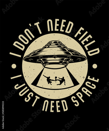 Space illustration logo vector t-shirt design