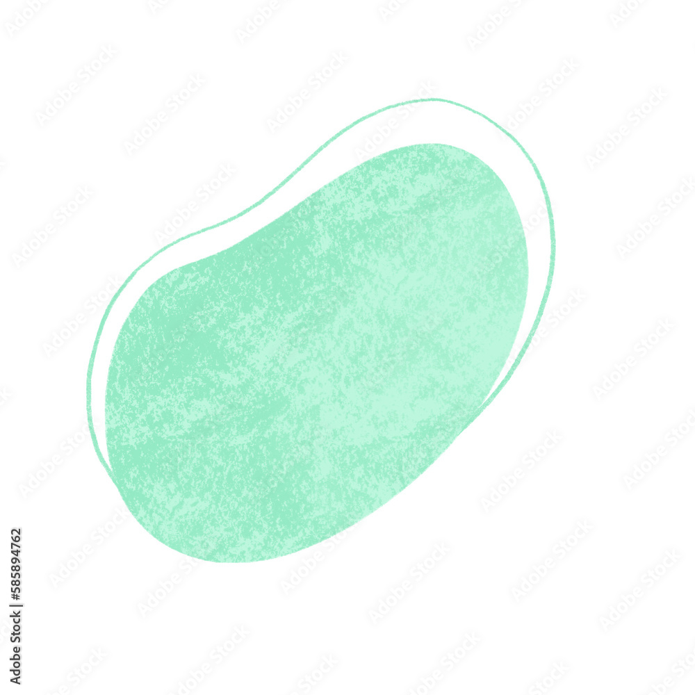 Pastel Texture Mint Abstract Spot, Blob Icon Pastel Texture Mint Abstract Spot, Blob Icon