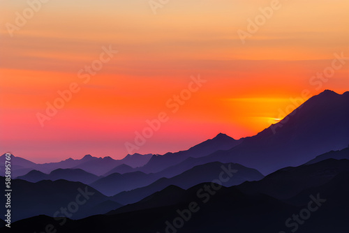 sunrise in the mountains © Graphic Goodies