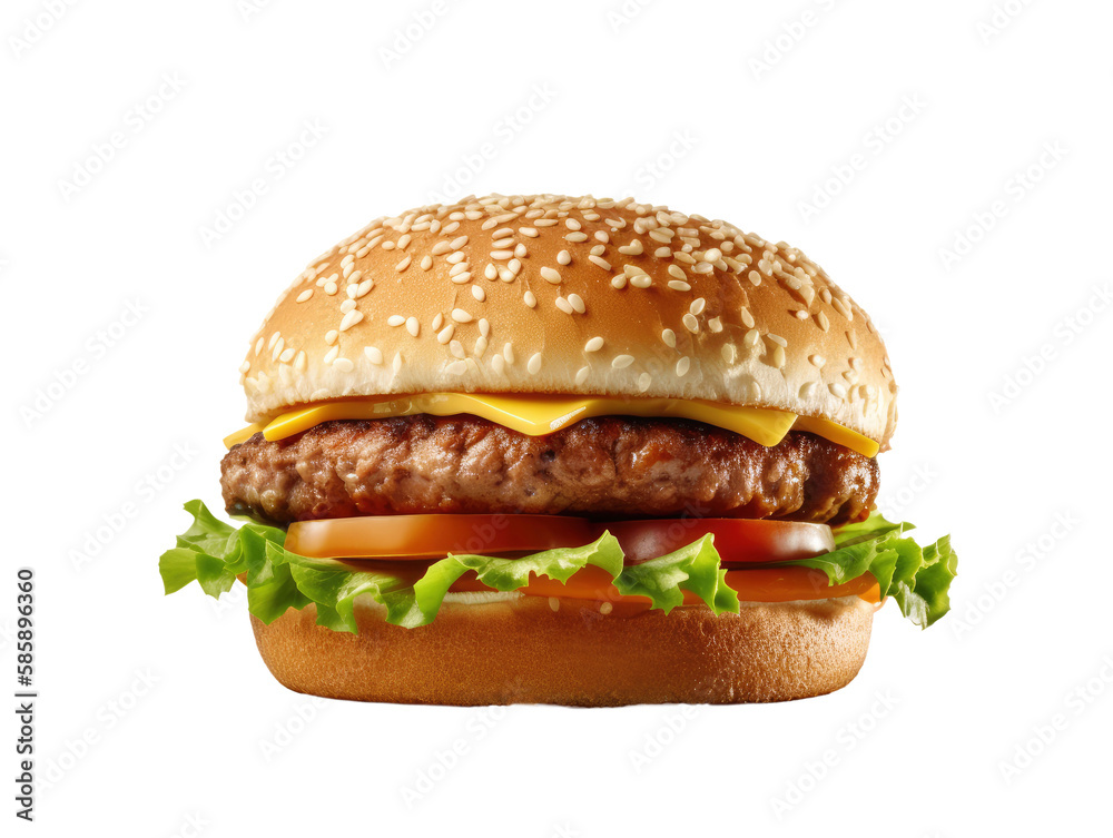 Hamburger on white background isolate Hamburger on white background isolate