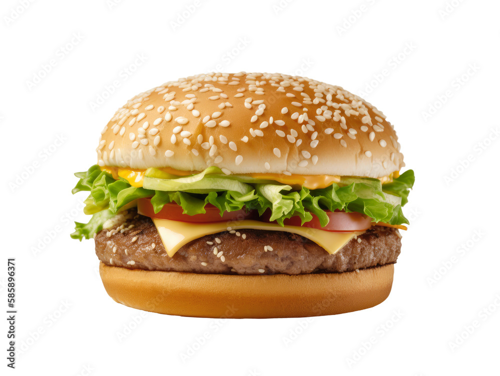 Hamburger on white background isolate Hamburger on white background isolate