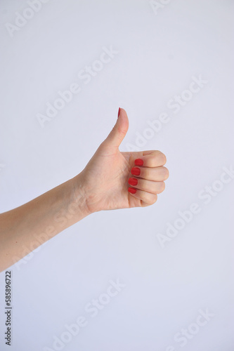 mão fazendo positivo  photo