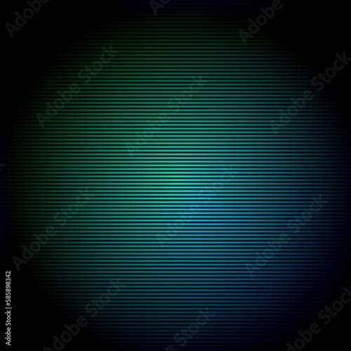Teal abstract background, scan lines tech, round centered backdrop gradient deep illuminated colors, eerie alien glow, dark photo