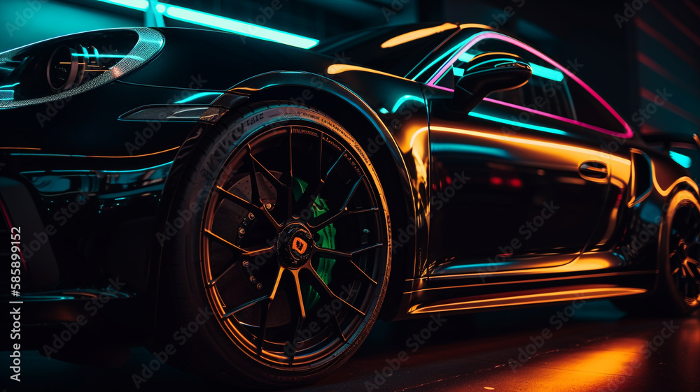 sport car wallpaper Ai Generative	