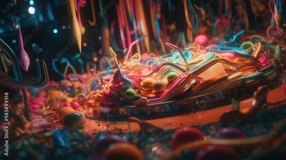 mdma trip colorful abstract splash generative ai
