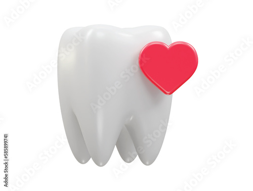 Teeth icon render 3d illustration vector element