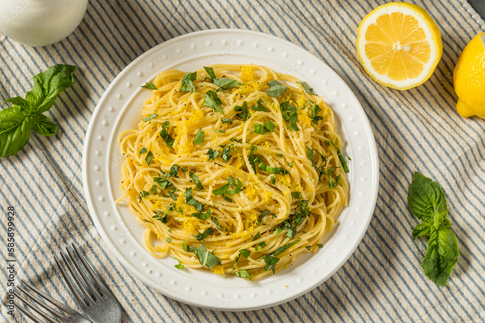 Healthy Homemade Italian Lemon Pasta