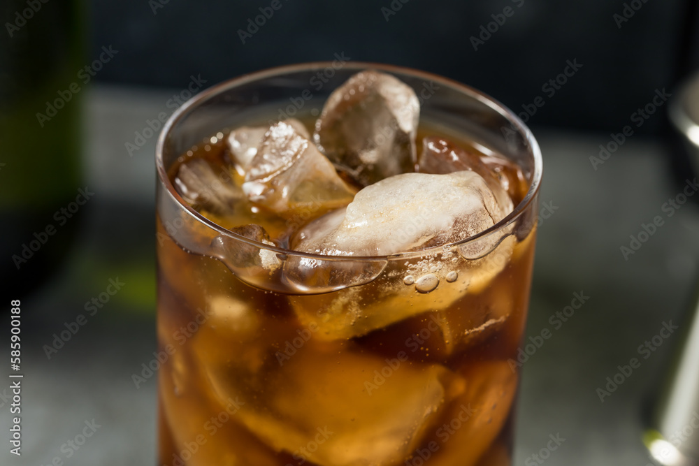 Cold Refreshing Boozy Diet Cola and Champagne Cold Refreshing Boozy Diet Cola and Champagne