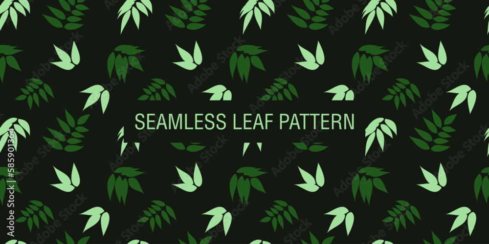 seamless leaves pattern with dark background seamless leaves pattern with dark background