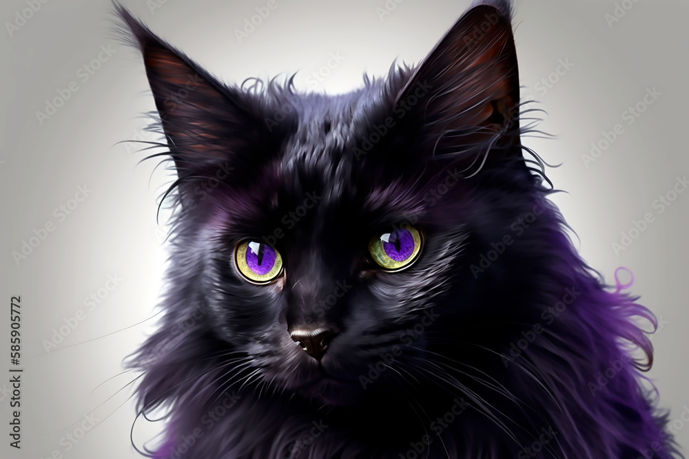 mysterious black cat, IA
