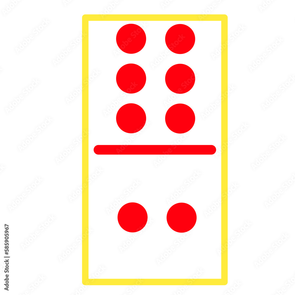 Domino line icon, Domino card game, Domino Vector Illustration Domino line icon, Domino card game, Domino Vector Illustration