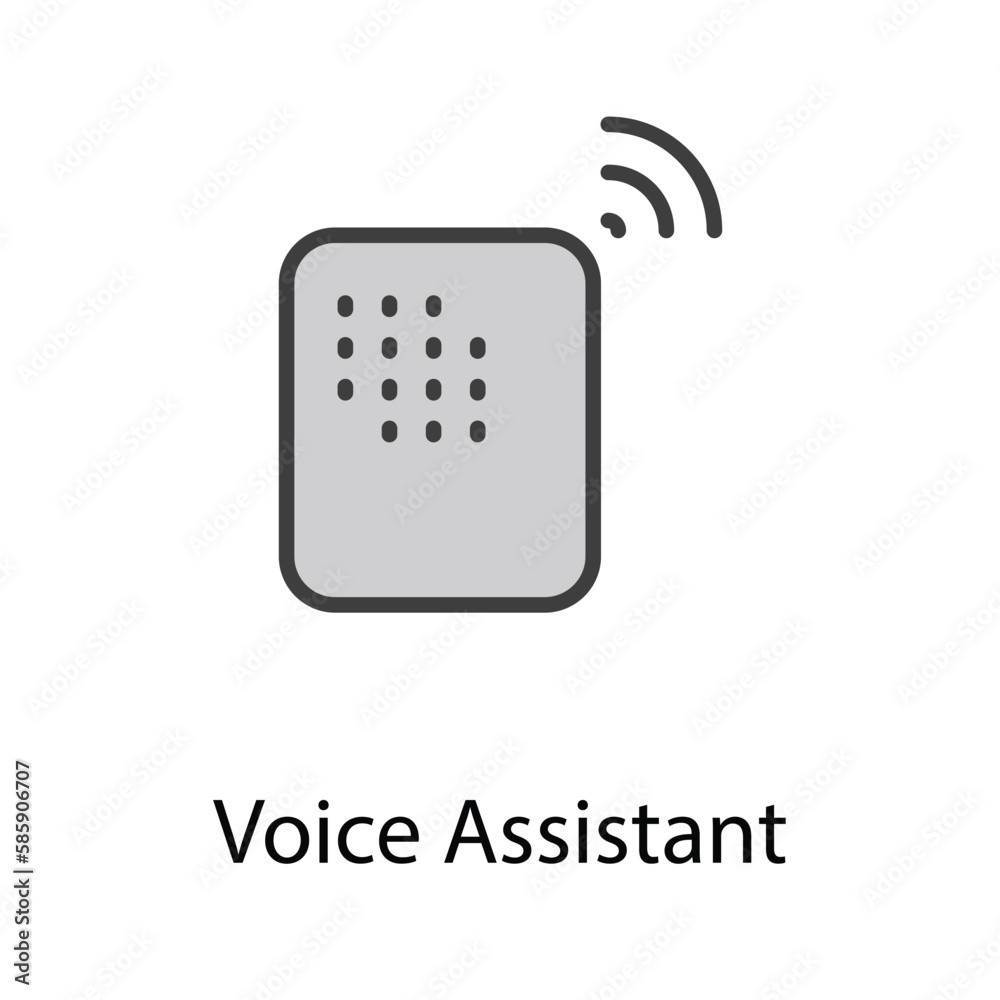 Voice assistanticon design stock illustration Voice assistanticon design stock illustration