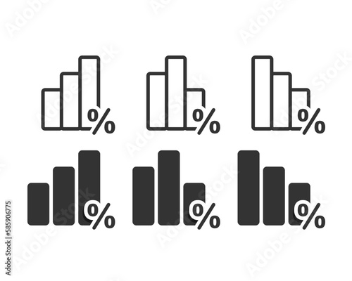 Infographic percent icon. Illustration vector